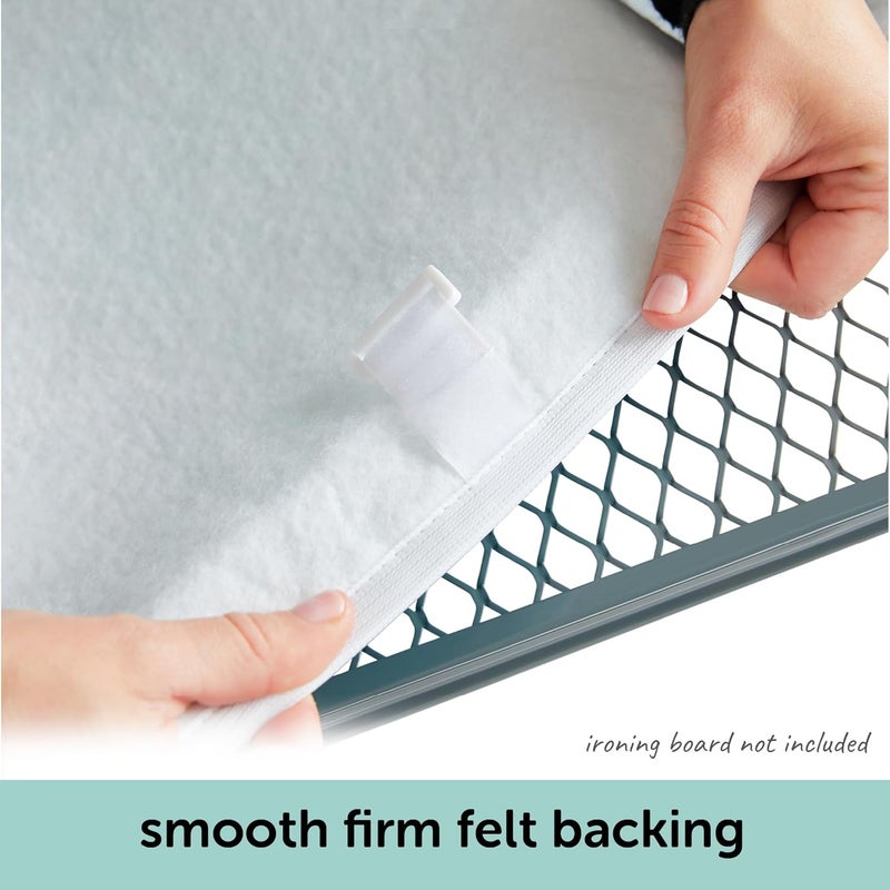 Oliso Ironing Board Cover – 100% Cotton with Professional Felt Pad, Fits Standard 54" x 15" Boards – Secure Fit with Wide Elastic Edge & Adjustable Straps – Silhouette - Image 5